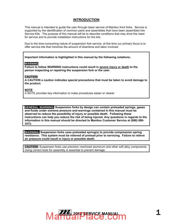 manitou fork 2012 service manual page 2