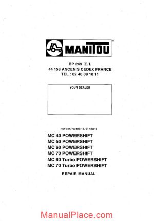 manitou mc 40 50 60 70 repair manual page 1