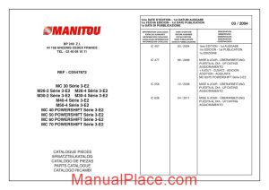 manitou mc30 70 m26 50 parts catalogue page 1