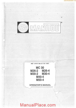 manitou mc30 m26 50 instructions sec wat page 1