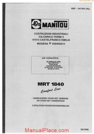 manitou mrt1840 instructions nl parts sec wat page 1