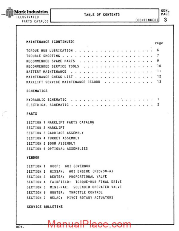 marklift self propelled boom operation maintenance and parts manual page 3