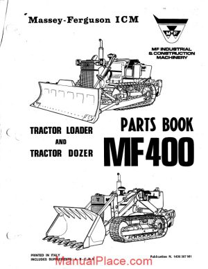 massey ferguson mf400 pm 1436 367 m1 parts book page 1