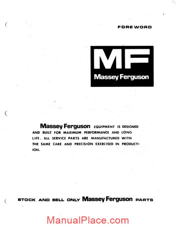 massey ferguson mf55 wheel loader part manual page 3