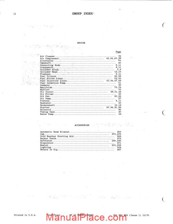 massey ferguson mf55 wheel loader part manual page 4