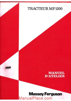 massey ferguson tractor mf1200 workshop manual french page 1