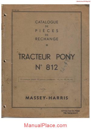 massey harris pony 812 parts manual page 1