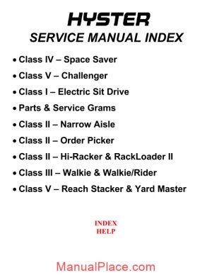 massey master service manual index page 1