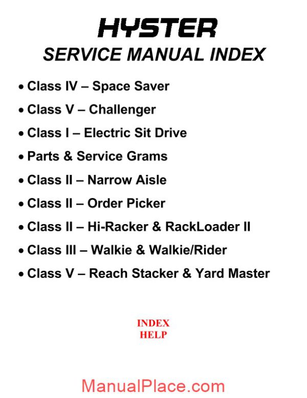 massey master service manual index page 1