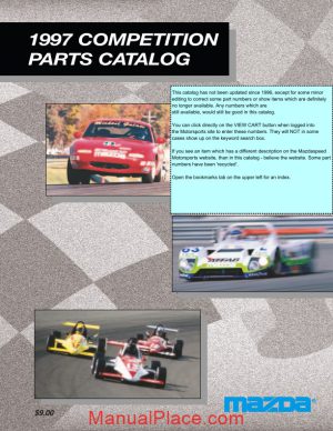 mazda 1997 competition parts catalog page 1