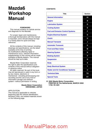 mazda 6 workshop manual 18m14791 page 1