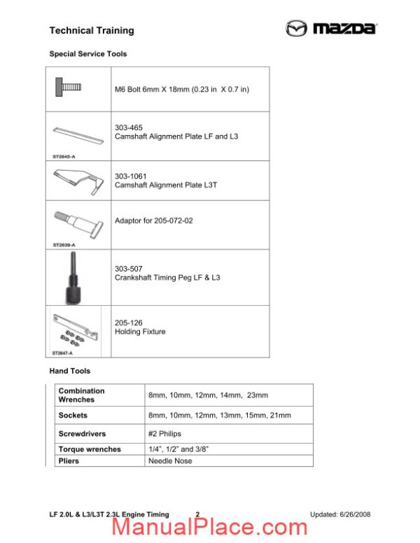 mazda 626 engine timing procedure page 2