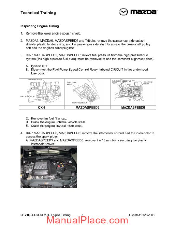 mazda 626 engine timing procedure page 3