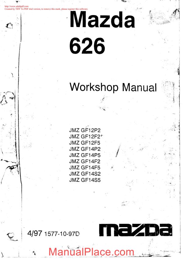 mazda 626 workshop manual in english page 1 scaled