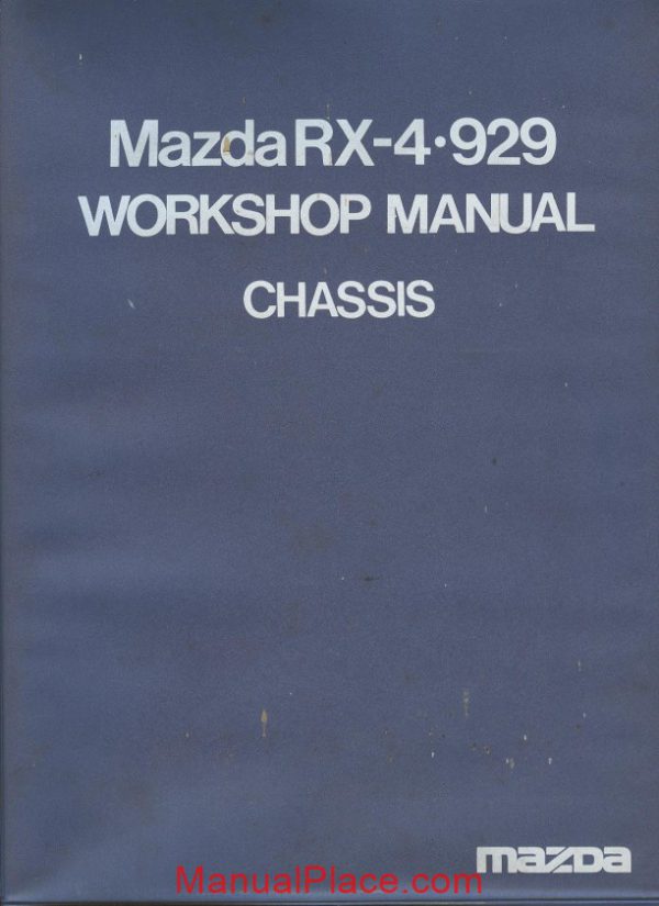 mazda 929 rx 4 chassis workshop manual page 1