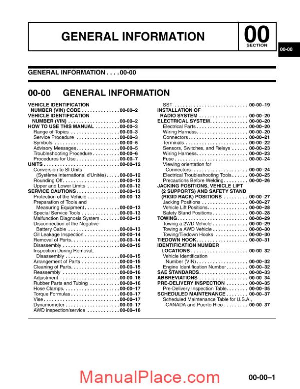 mazda cx7 2007 workshop manual page 3