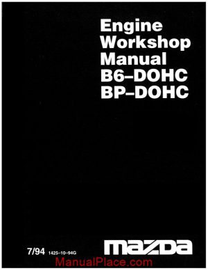 mazda engine bp b6 workshop manual page 1