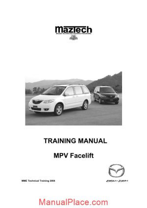 mazda mpv facelift training manual page 1