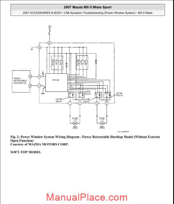 mazda mx 5 miata sport 2007 wiring diagram page 2