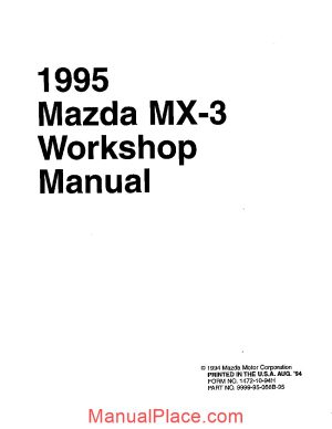 mazda mx3 v6 workshop manual page 1