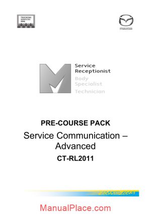 mazda pre course pack service communication advanced ct rl2011 page 1