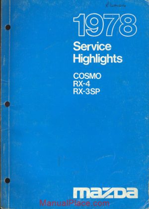 mazda rx 4 service highlights page 1