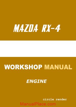 mazda rx 4 workshop manual page 1