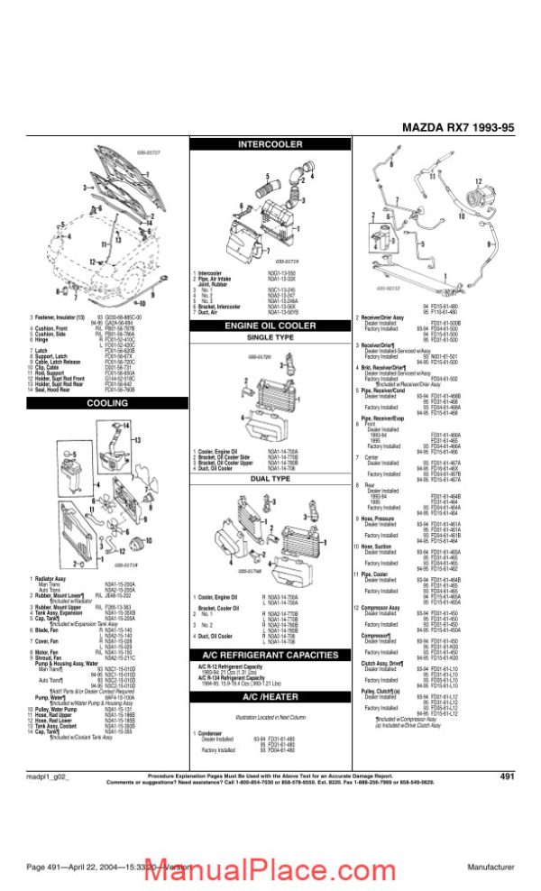 mazda rx 7 1993 1995 parts catalogue page 3