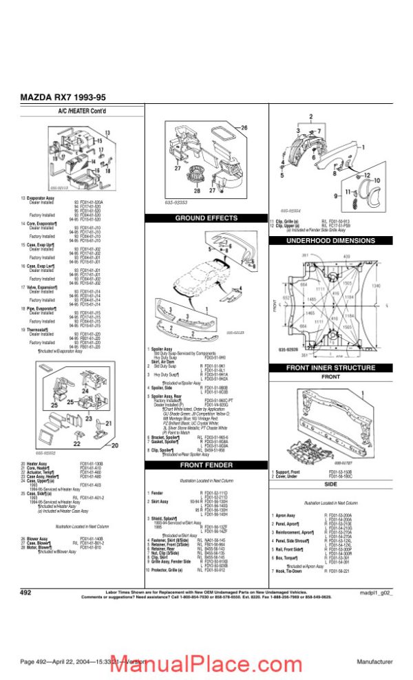 mazda rx 7 1993 1995 parts catalogue page 4