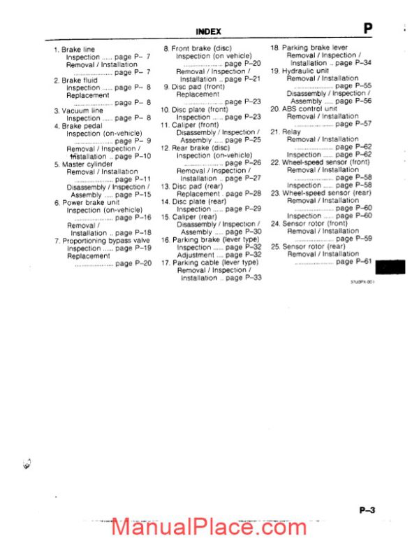 mazda rx 7 braking systems workshop repair manual page 4