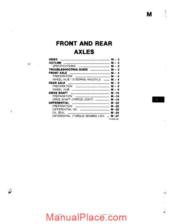 mazda rx 7 front and rear axles shop repair manual page 2