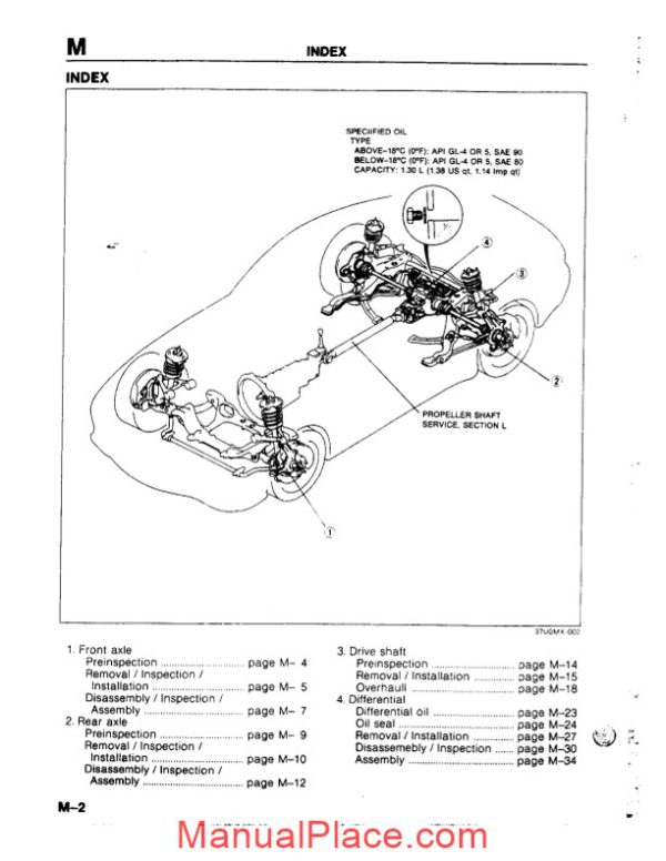 mazda rx 7 front and rear axles shop repair manual page 3