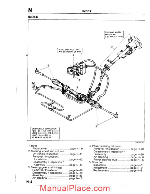 mazda rx 7 year 1993 repair manual of hydraulic direction english page 3