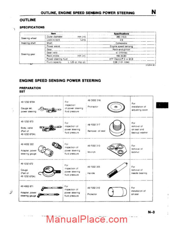 mazda rx 7 year 1993 repair manual of hydraulic direction english page 4