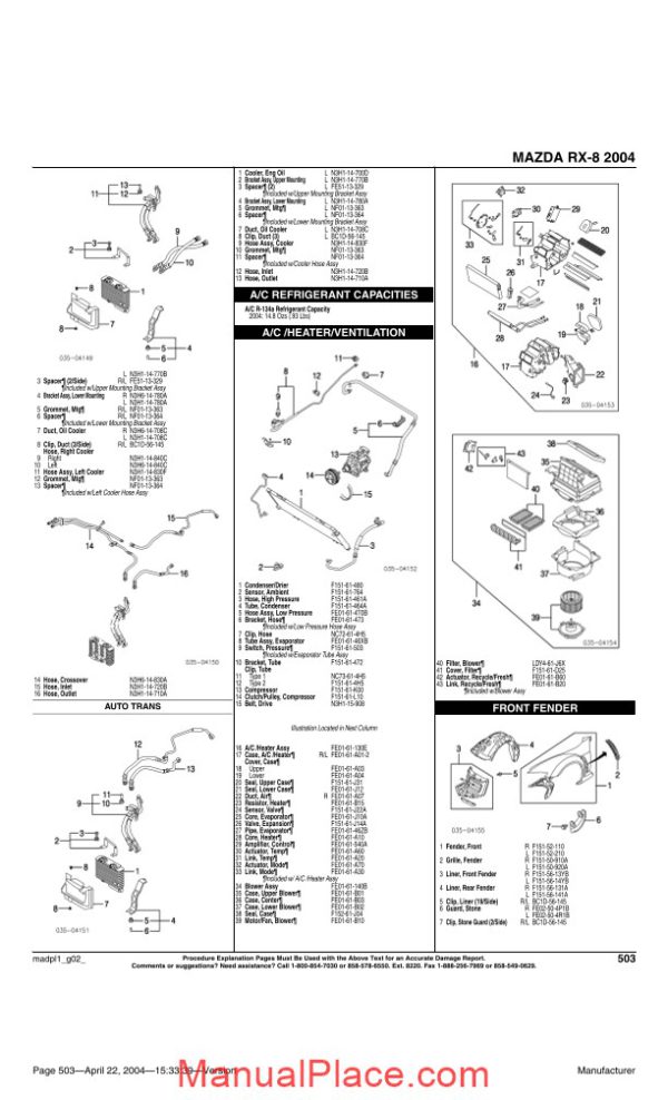 mazda rx 8 2004 parts catalogue page 3