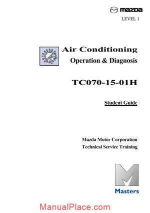 mazda technical service training air conditioning operation diagnosis page 1