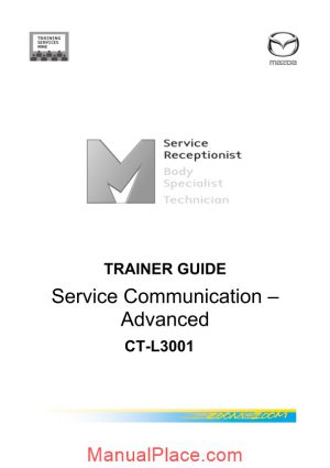 mazda trainer guide service communication advanced page 1