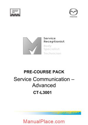 mazda training manual pre course pack service communication advanced page 1
