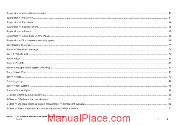 mercedes bens cars complete vehicle s class model 221 initial training page 4