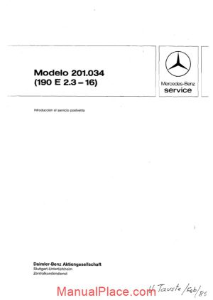 mercedes benz 190e repair manual page 1