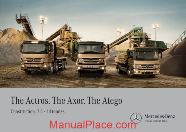 mercedes benz actros axor atego 7 5 44t maintenance manual page 1