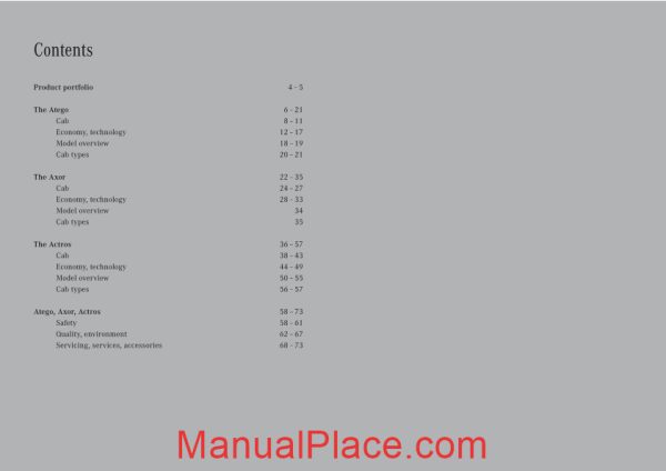 mercedes benz actros axor atego 7 5 44t maintenance manual page 2