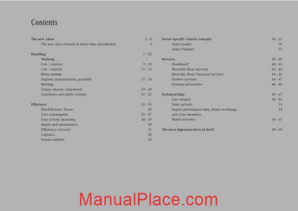 mercedes benz antos 18 44t maintenance manual page 2