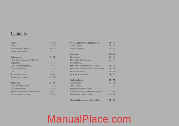 mercedes benz arocs 18 44t maintenance manual page 2