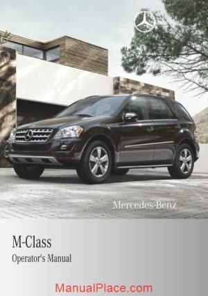 mercedes benz m class operators manual 2011 page 1