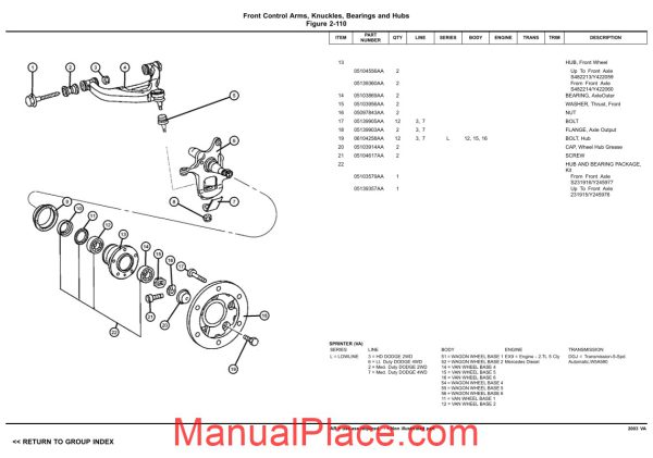 mercedes benz sprinter 2003 parts manual page 4