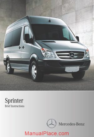 mercedes benz sprinter brief 2010 instructions manual page 1