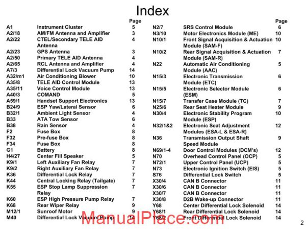 mercedes benz technical training 217 ja g class component locations page 2