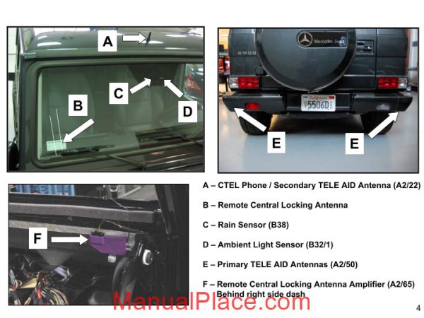 mercedes benz technical training 217 ja g class component locations page 4