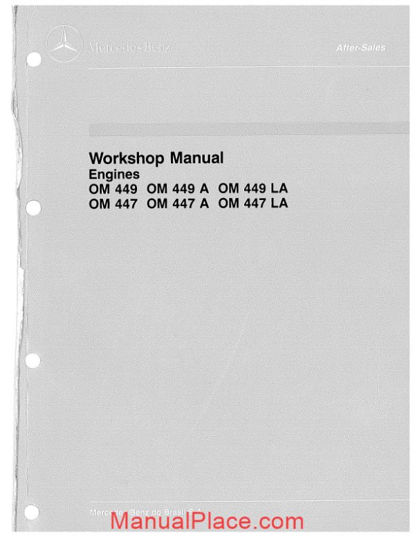 mercedes engines workshop manual page 1